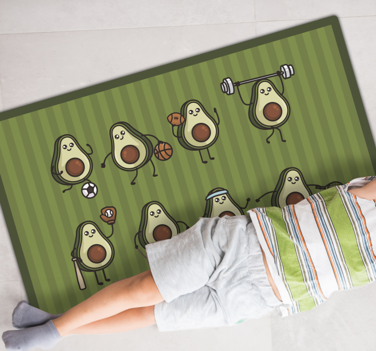 Tappeto vinile per bambini personaggi dell'avocado - TenStickers