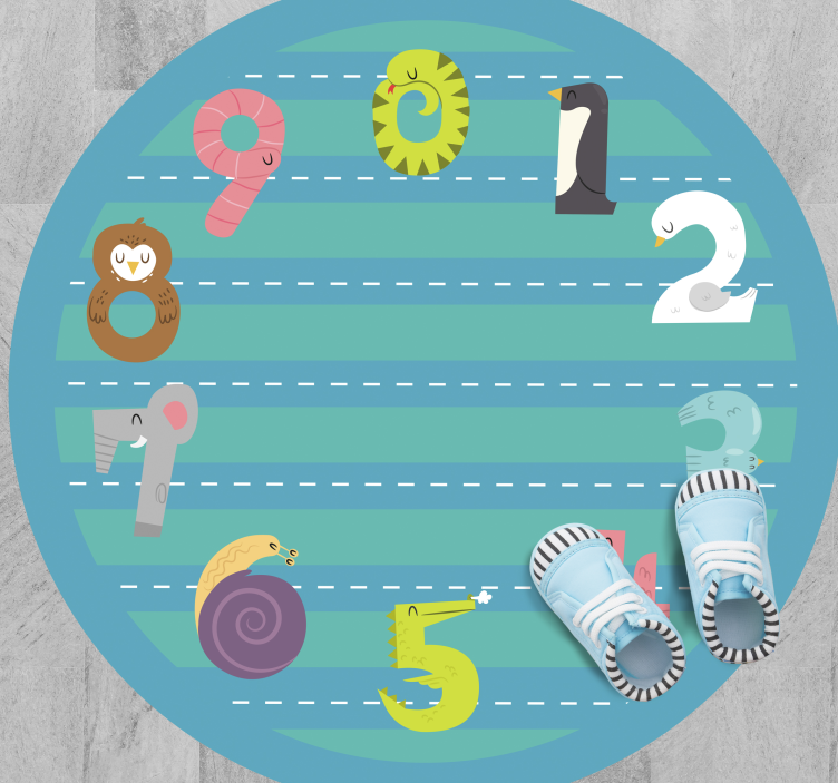 Tappeto vinile per bambini pista circolare - TenStickers
