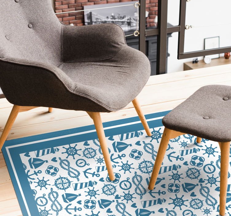 Tappeto vinile per bambini ricreazione nautica - TenStickers