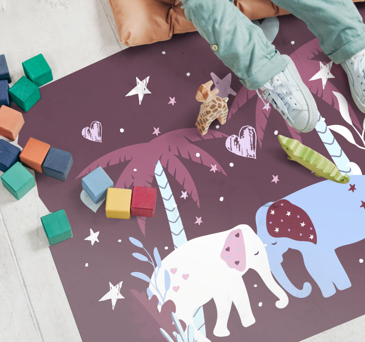 Tappeto vinile per bambini safari per bambini - TenStickers