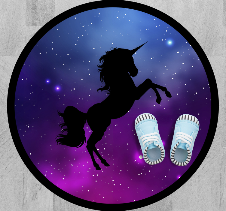 Tappeto vinile per bambini scena magica dell'unicorno - TenStickers
