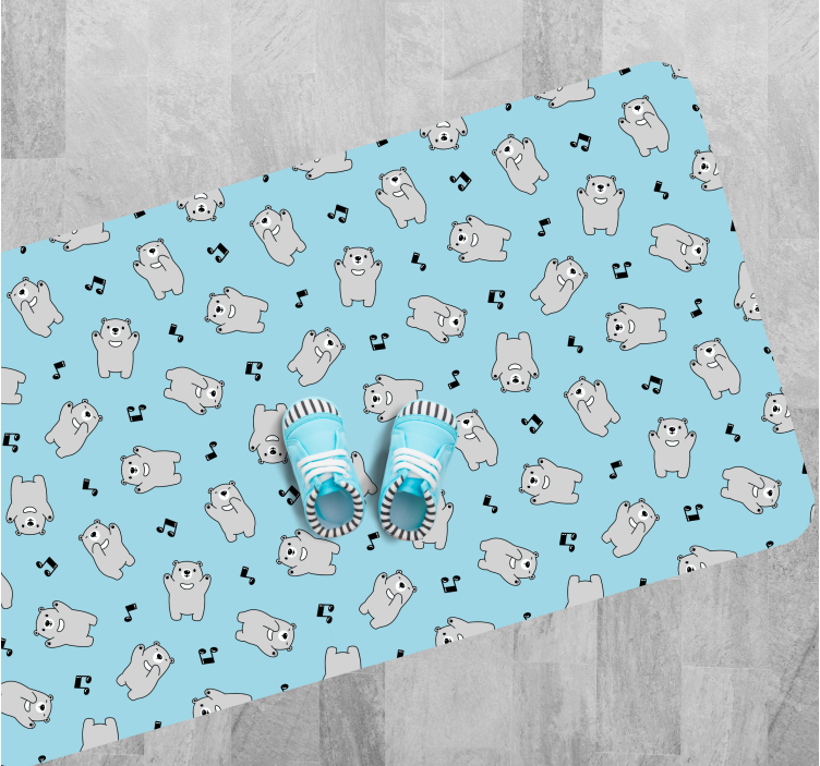 Tappeto vinile bebé simpatici personaggi orsi - TenStickers