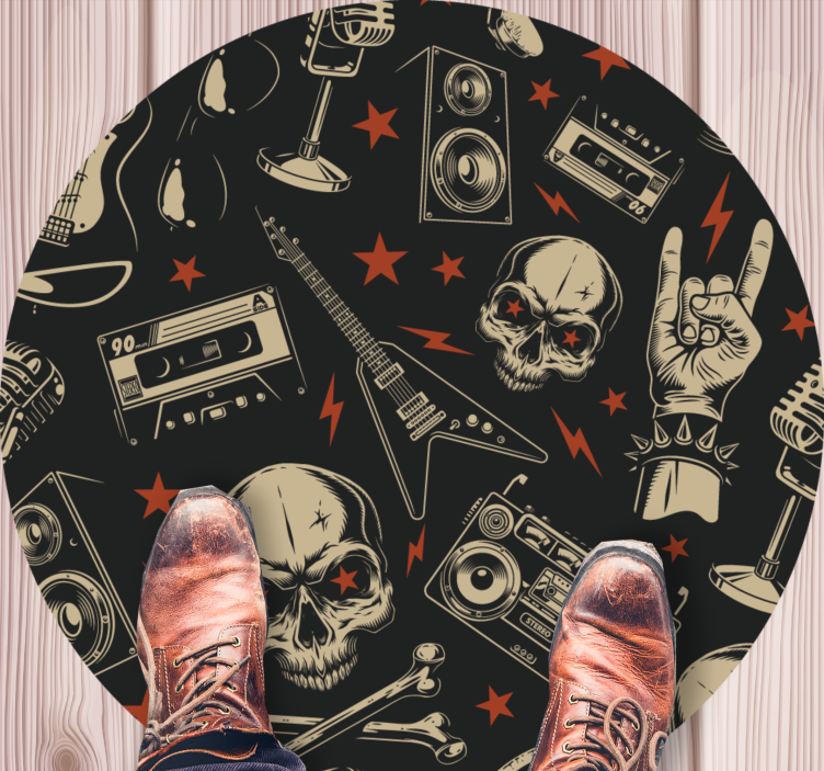 Tappeto vinile per ragazzi stile musicale rock - TenStickers