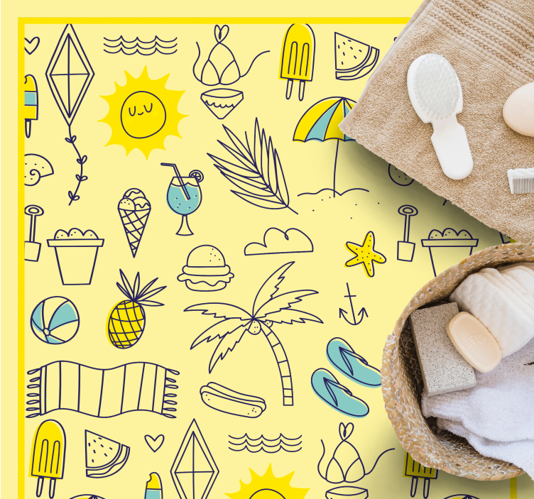 Tappeto vinile per eventi vibrazioni da spiaggia soleggiata - TenStickers