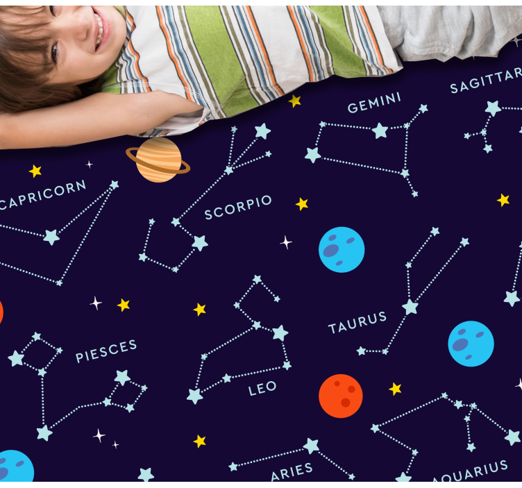 Tappeto vinile per bambini zodiaco celeste - TenStickers