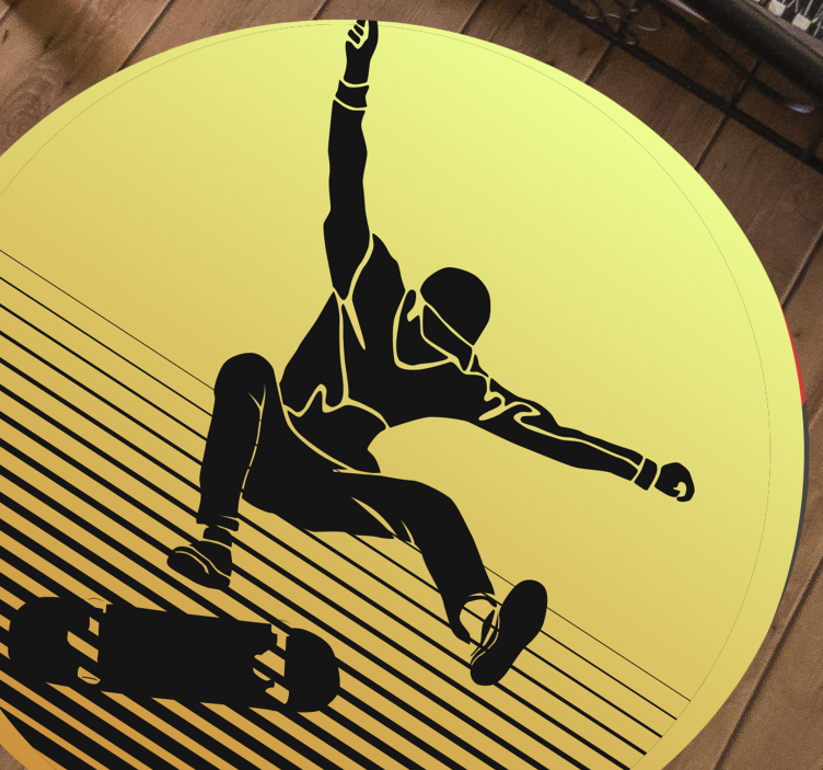 Tappeto vinile per ragazzi sagoma di skateboard - TenStickers