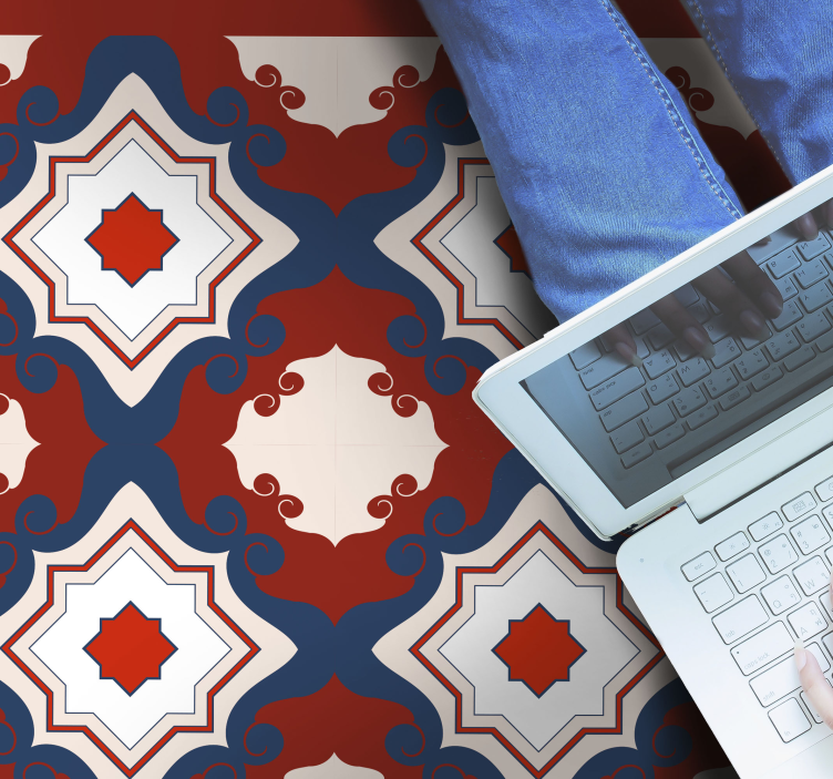 Tappeto vinile piastrelle complessa simmetria del mosaico - TenStickers