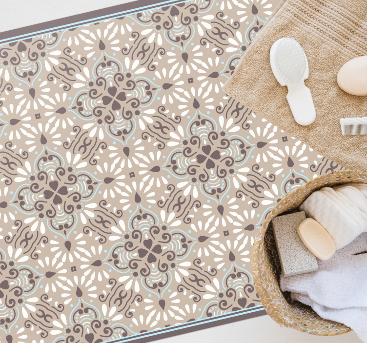 Tappeto vinile piastrelle design a motivi ornati - TenStickers