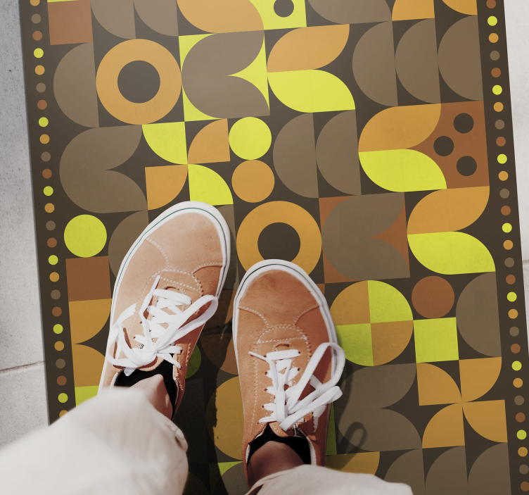 Tappeto vinile piastrelle design retrò delle piastrelle - TenStickers