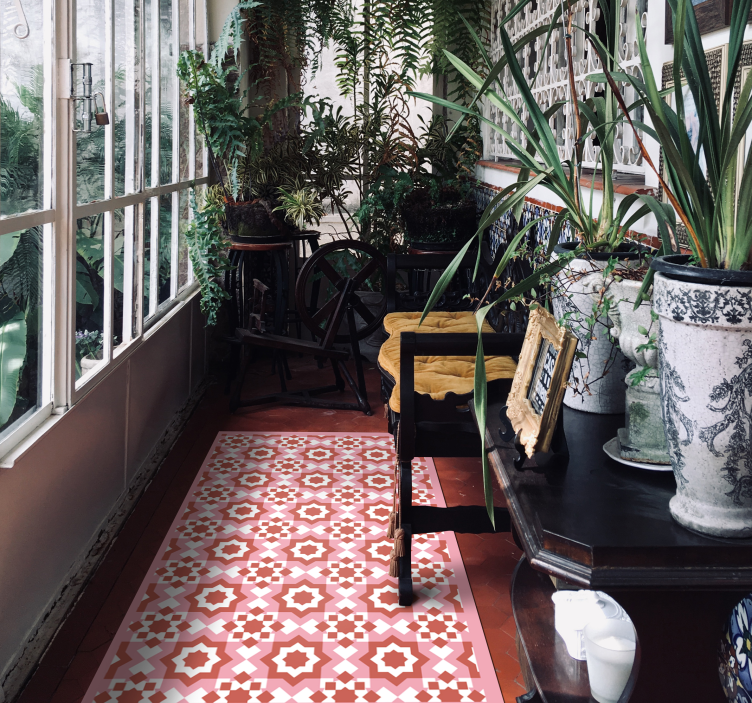 Tappeto vinile piastrelle disegno di piastrelle a mosaico - TenStickers