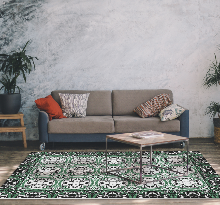 Tappeto vinile piastrelle mosaico ornato - TenStickers