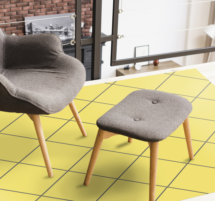 Tappeto in vinile soggiorno diamanti gialli - TenStickers