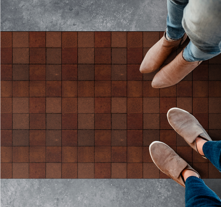 Tappeto vinile piastrelle superficie piastrellata terrosa - TenStickers