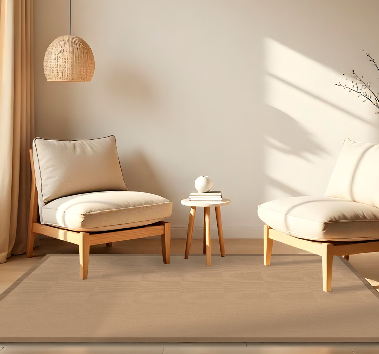 Tappeto vinile sala da pranzo aspetto semplice in iuta - TenStickers