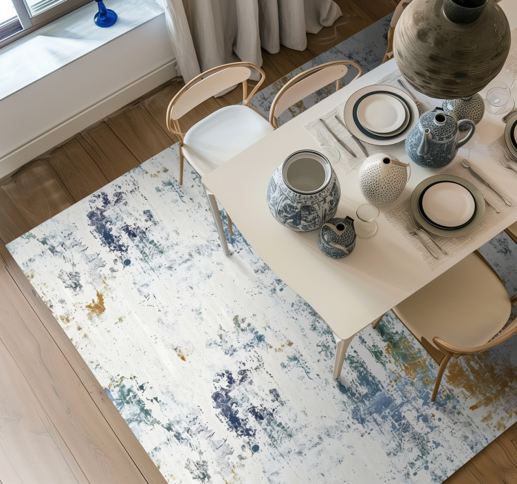 Tappeto vinile sala da pranzo disegno strutturato astratto - TenStickers