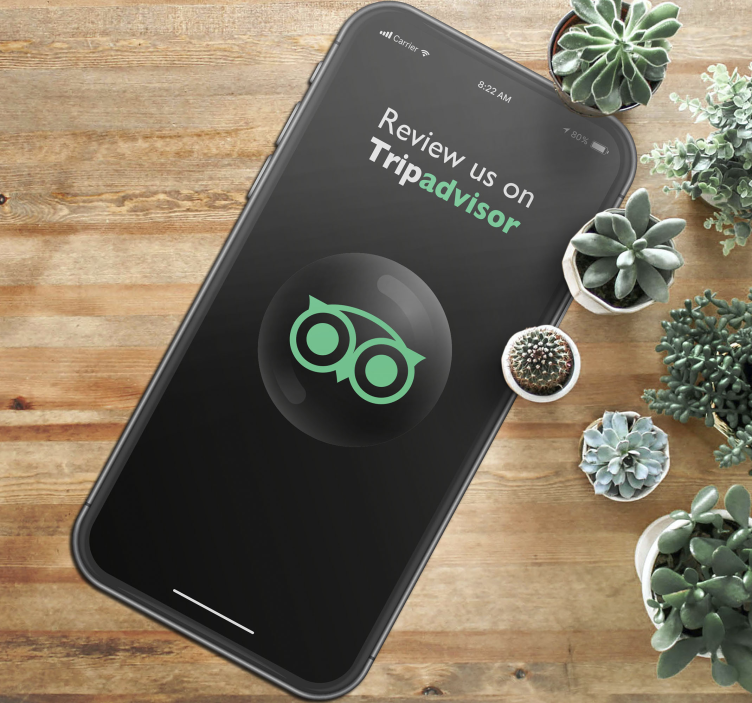 Tappeto vinile saldi lasciaci una recensione su tripadvisor - TenStickers