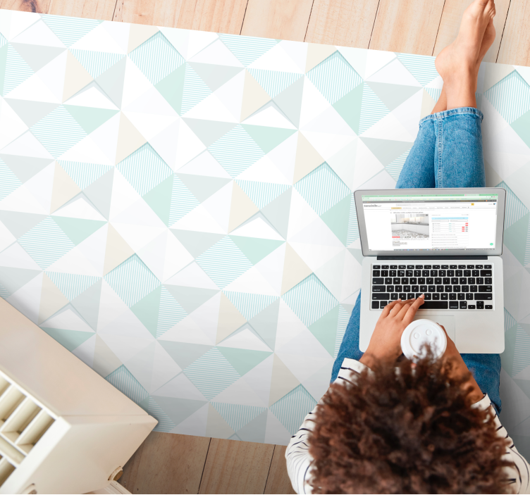 Tappeto vinile sovrapposizione motivi geometrici - TenStickers