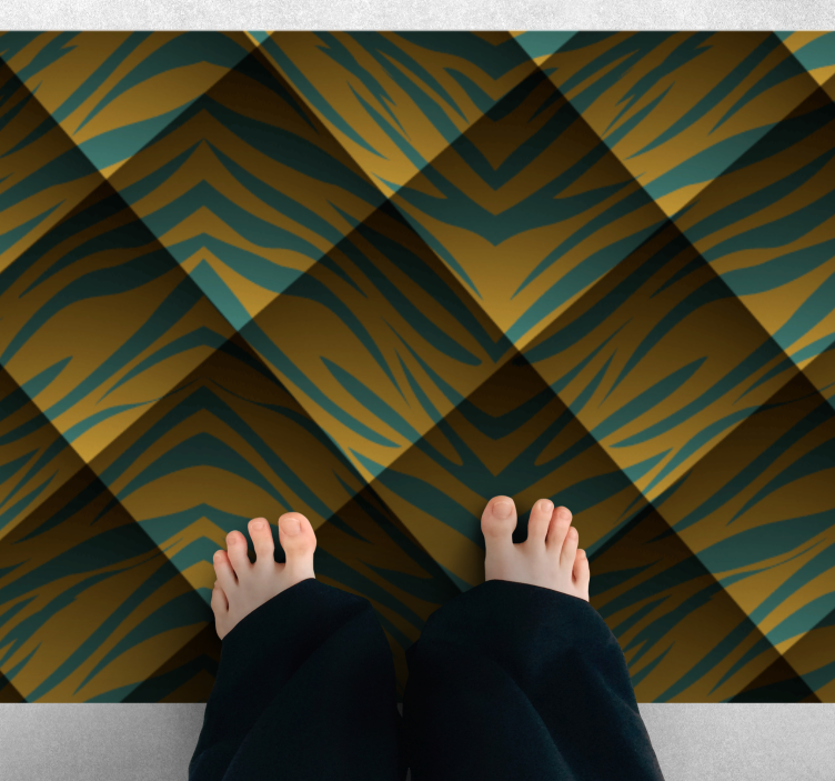 Tappeto vinile stampa animale concetto di striscia di tigre - TenStickers