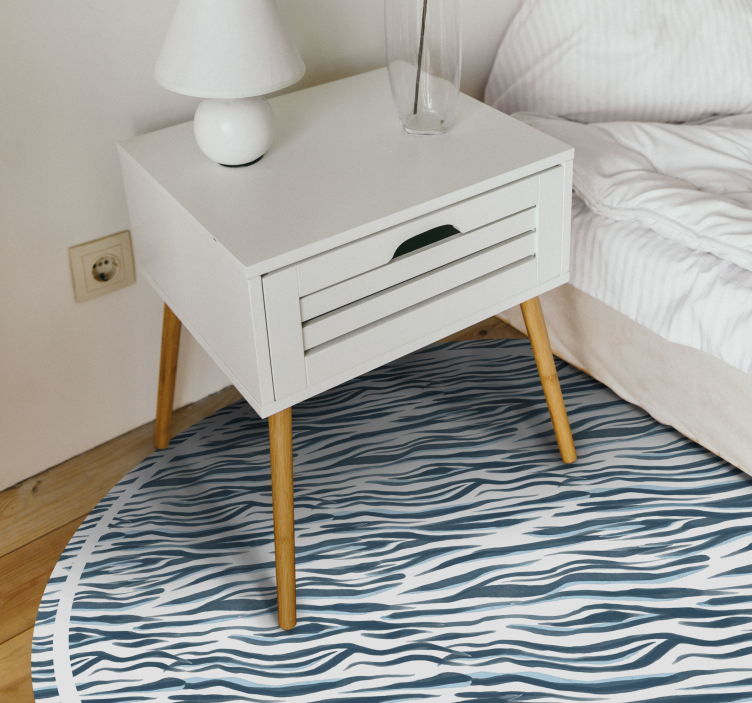 Tappeto vinile stampa animale elegante onda zebra - TenStickers