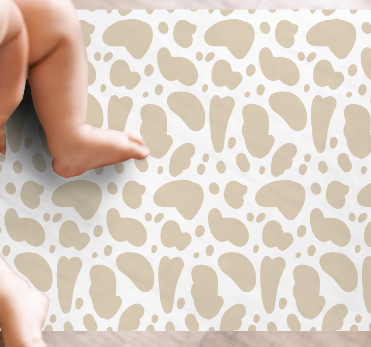 Tappeto vinile stampa animale macchie di giraffa beige - TenStickers