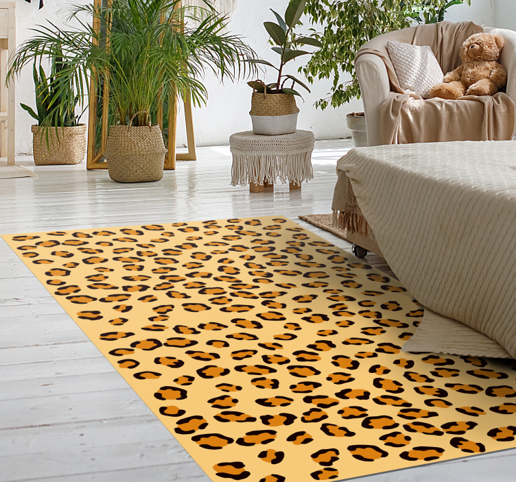 Tappeto vinile stampa animale macchie di leopardo - TenStickers