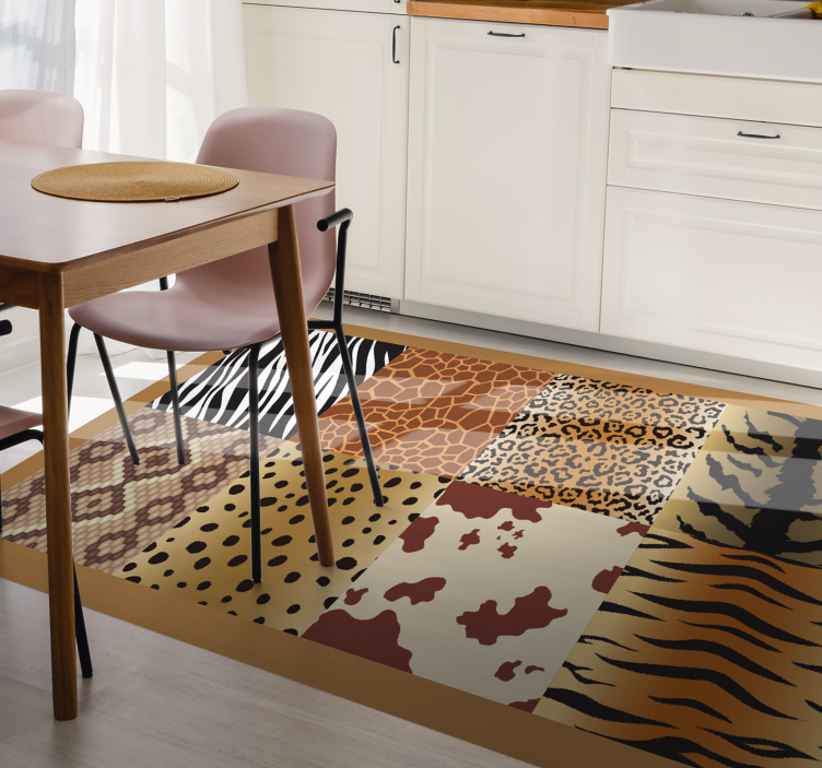 Tappeto vinile stampa animale modelli in stile safari - TenStickers