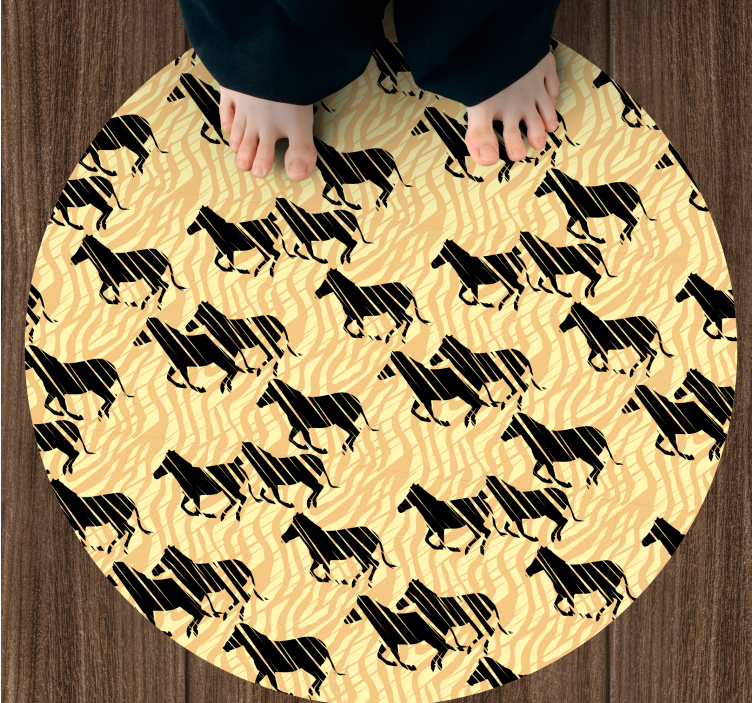 Tappeto vinile stampa animale modello di cavallo elegante - TenStickers