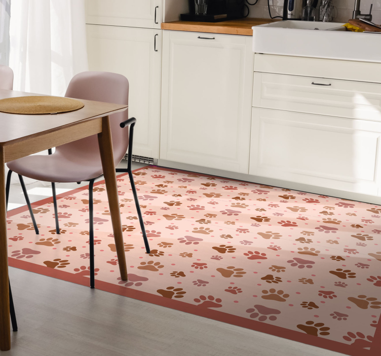 Tappeto vinile stampa animale modello di impronte di zampe - TenStickers