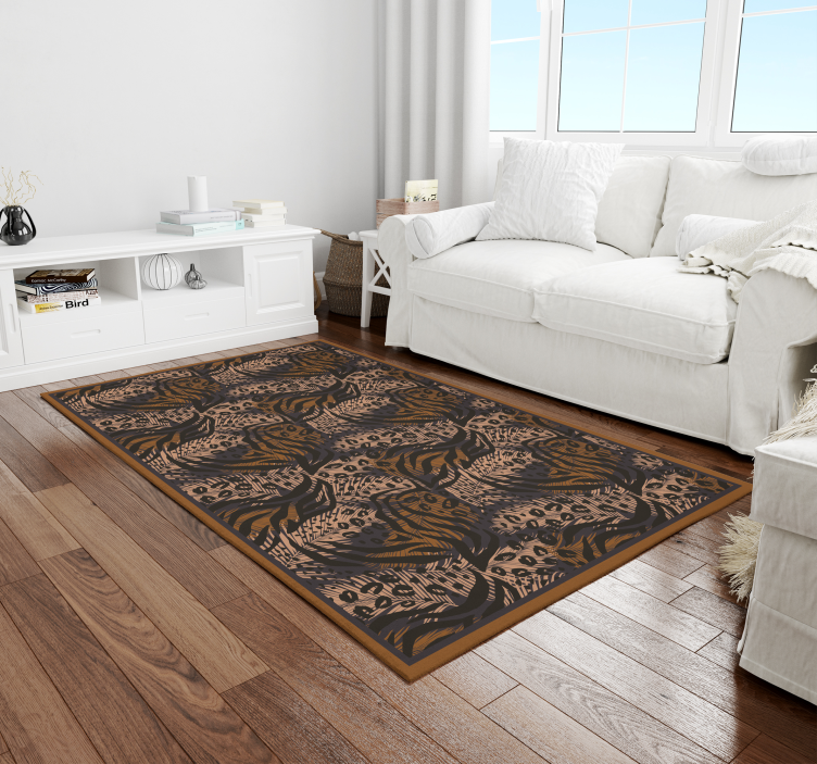 Tappeto vinile stampa animale motivo della giungla esotica - TenStickers