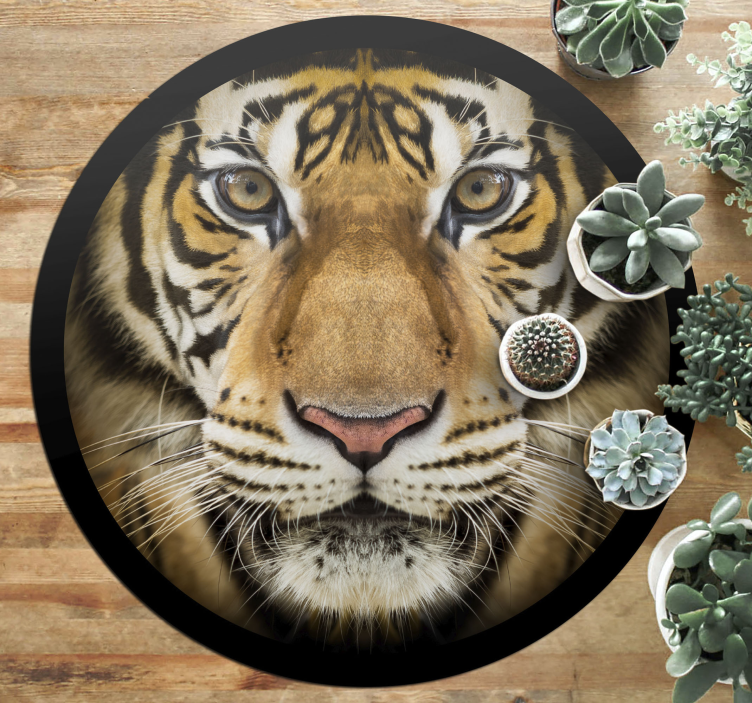 Tappeto vinile animali primo piano della tigre - TenStickers