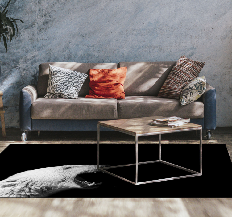 Tappeto vinile animali profilo di orso polare - TenStickers