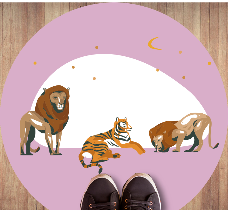 Tappeto vinile animali safari creature selvatiche - TenStickers