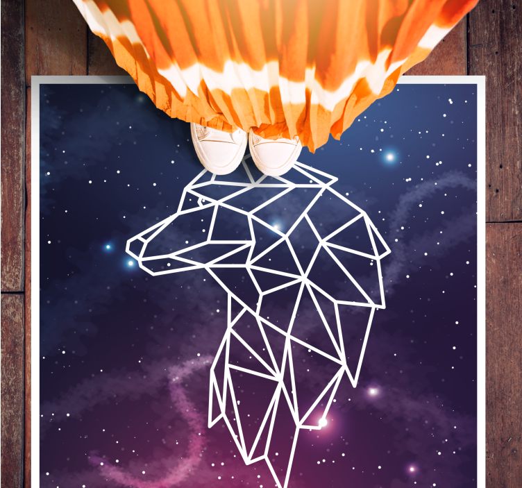 Tappeto vinile stampa animale sagoma geometrica dell'orso - TenStickers