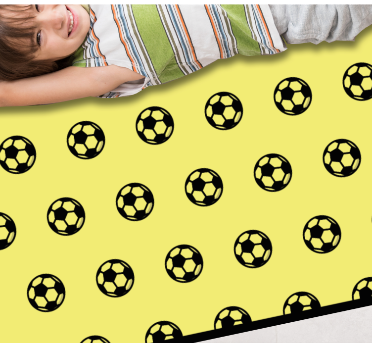 Tappeto vinile giochi modello di calcio giallo - TenStickers
