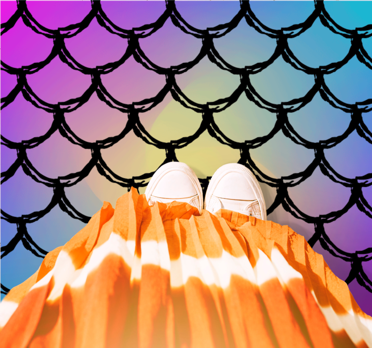 Tappeto vinile strade motivo colorato in scala - TenStickers