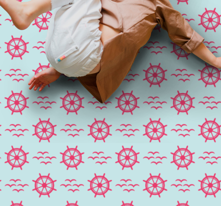 Tappeto vinile per bambini volanti nautici - TenStickers