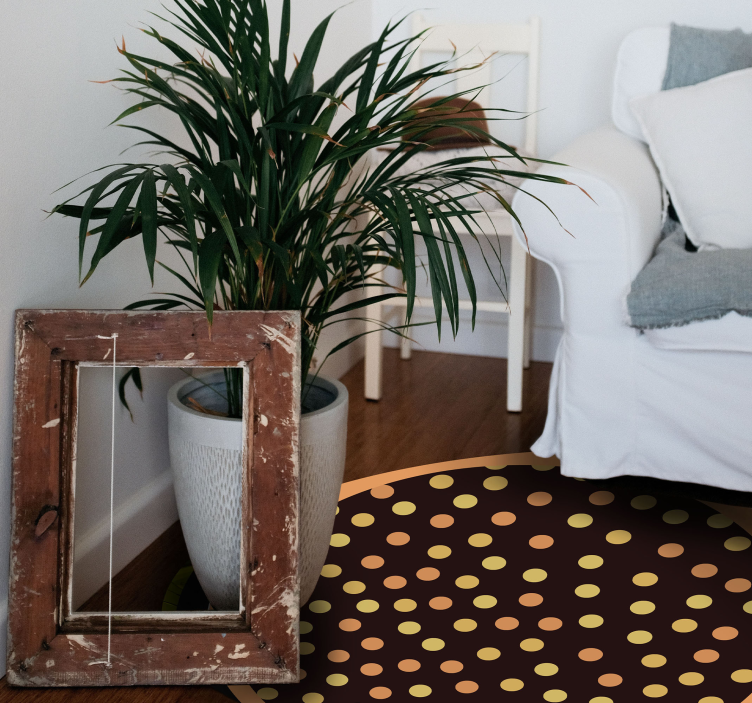 Tappeto vinile strisce cerchio a pois - TenStickers