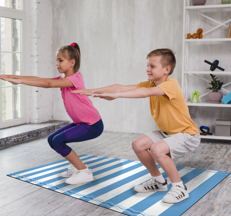 Tappeto vinile strisce esercizio a strisce - TenStickers