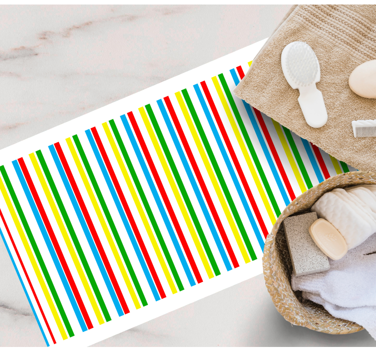 Tappeto vinile strisce motivo verticale colorato - TenStickers