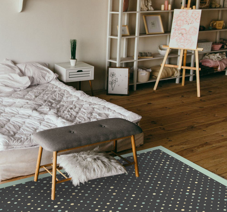 Tappeto vinile strisce motivo a pois - TenStickers