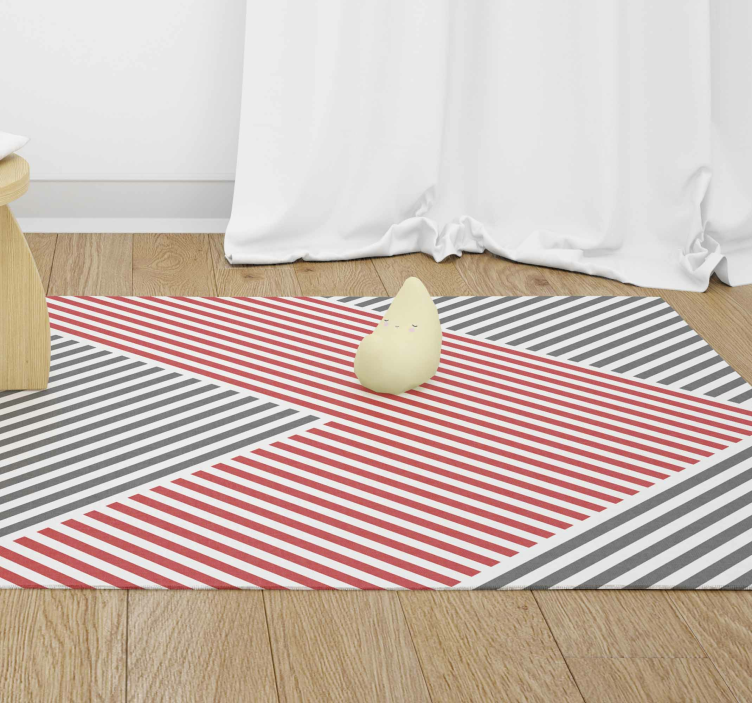 Tappeto vinile strisce motivo a righe chevron - TenStickers
