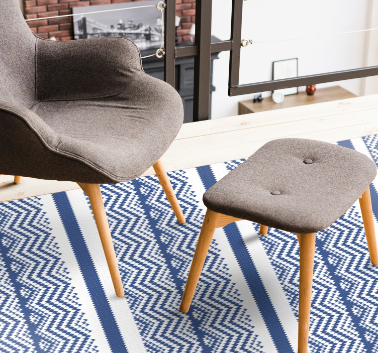 Tappeto vinile strisce motivo a strisce chevron - TenStickers