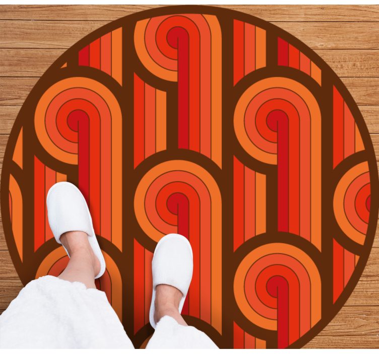 Tappeto vinile rotondo stile rotondo vintage - TenStickers