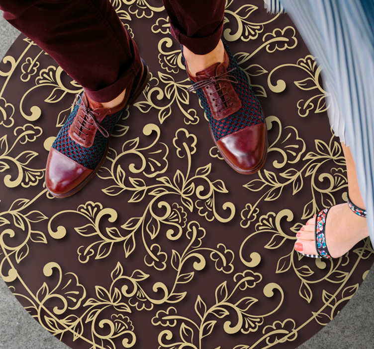 Tappeto vinile vintage motivo a spirale ornato - TenStickers