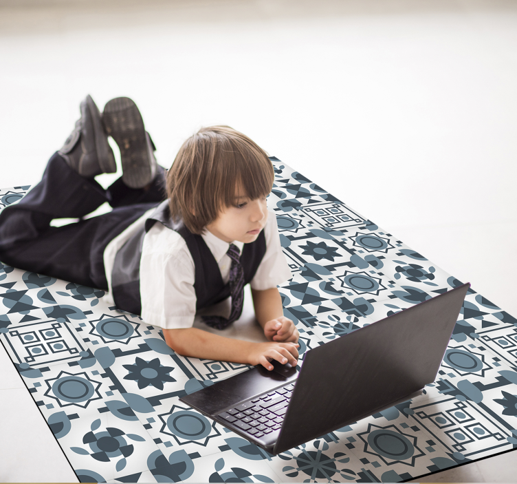 Favoloso tappeto in vinile color grigio - TenStickers