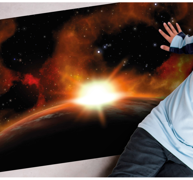 Tappetto vinile stelle bagliore dell'alba celeste - TenStickers