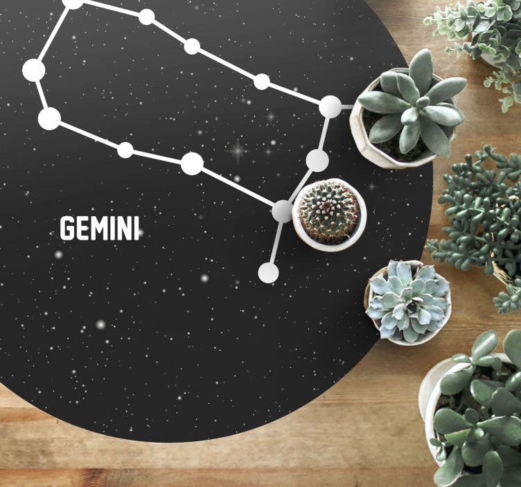 Tappetto vinile stelle costellazione dei gemelli - TenStickers