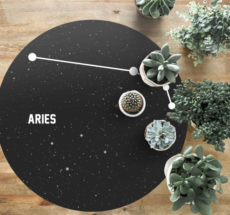Tappetto vinile stelle costellazione dell'ariete - TenStickers