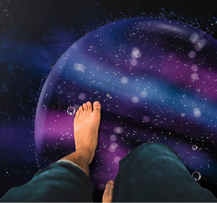 Tappetto vinile stelle illusione di bolla cosmica - TenStickers