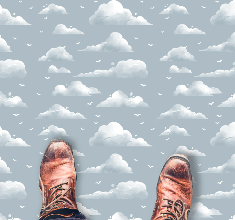 Tappeto vinile bebé modello di cielo nuvoloso - TenStickers